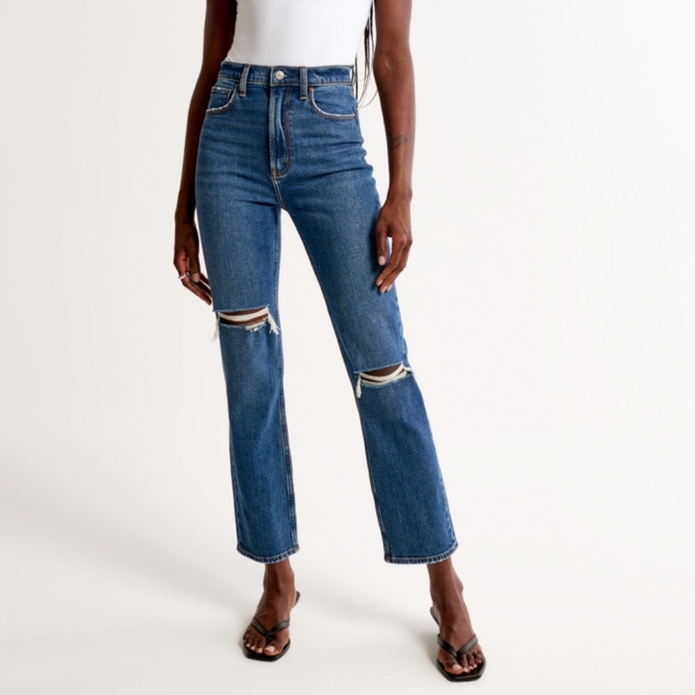 Abercrombie & Fitch - Ultra high rise ankle straight jean